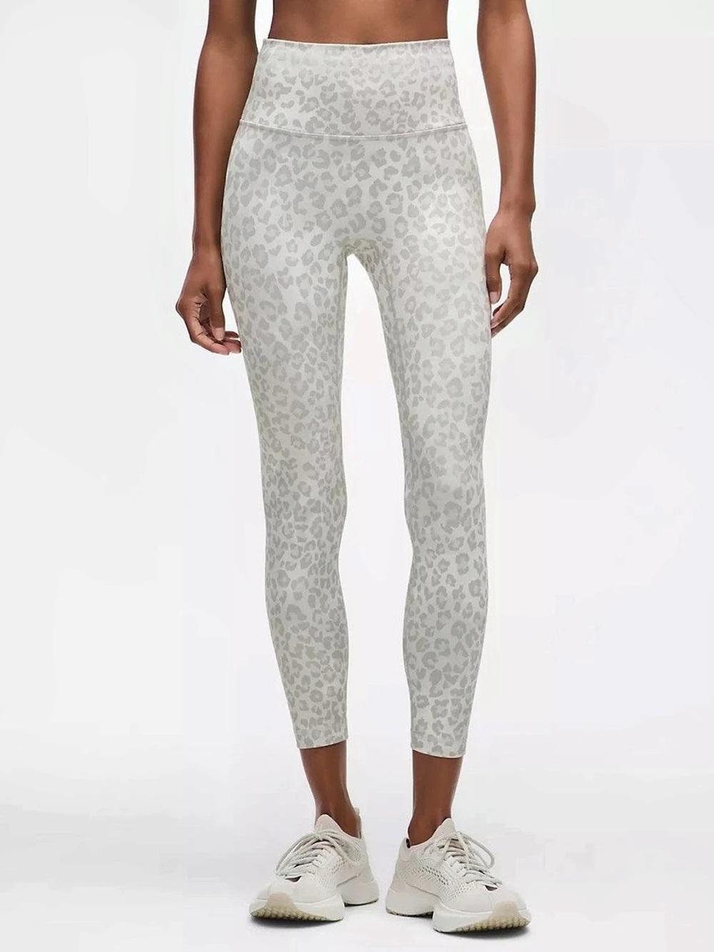 Lululemon Wunder Train High-Rise white leopard